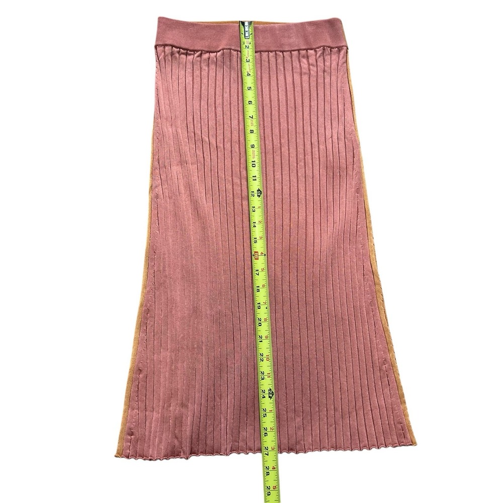 PARTOW Ribbed Knit Polo Shirt Set Brown Pink XS Made in Italy - Picture 12 of 16
